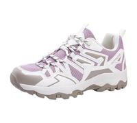 Zapatos para Caminar Estilo Pareja de Moda Malla Transpirable Suela Gruesa Cómodos Zapatos de Senderismo al aire libre Zapatos de Senderismo de Viaje Zapatos Deportivos Zapatos La Trainer, violeta, 42
