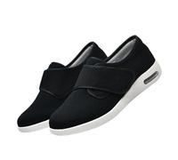 Zapatos para Caminar ortopédicos para diabéticos,Ortopediche Donna per Piedi Gonfi Pantofole Diabetici Regolabili Sollievo Dolore,Scarpe con Chiusura Facile.Black,47