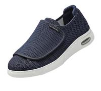 Zapatos para Caminar para Ancianos,Scarpe da passeggio regolabili in Memory Foam per anziani con artrite,Edema,piedi gonfi e pollice valgo.Blue,46