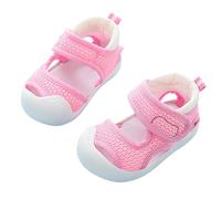 Zapatos para caminar para bebés para hombres y mujeres, antipatadas, transpirables, para niños de 1, 3 años, 6 meses, zapatos suaves, multicolor, opcionales, para interiores, Pink, 18-24 meses