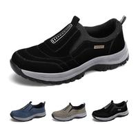 Zapatos Para Caminar Para Hombres Con Soporte Para El Arco Zapatos Ortopédicos Para Senderismo Al Aire Libre Mocasines Livianos Antideslizantes Impermeables Zapatillas De Seguridad ( Color : Black , S
