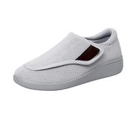 Zapatos para diabéticos extra anchos para hombre, fáciles de cerrar, zapatos casuales para ancianos, correa de gancho y bucle, calzado adecuado para pies hinchados, transpirables, ligeros, zapatos