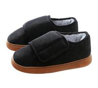 Zapatos para Diabéticos Mujer Hombre Botas para Caminar Ajustables Zapatillas De Invierno Antideslizantes Y Cálidos Pantuflas para Pies Hinchados Women Black 40