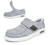 Zapatos para Diabéticos para Mujer Hombre Anchas Ajustables Transpirables de Malla Zapatillas para Pies Hinchados Artritis Interior Exterior