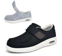 Zapatos para Diabéticos para Mujer Hombre Anchas Ajustables Transpirables de Malla Zapatillas para Pies Hinchados Artritis Interior Exterior
