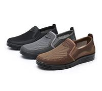 Zapatos para hombre, informales, para negocios, para el tiempo libre, sin cordones, para caminar, correr, para exteriores, fitness, para correr, clásicos, vintage, para exteriores, gris, 45 EU
