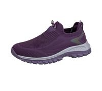 Zapatos para hombre, zapatillas sin cordones, zapatos informales de malla, transpirables, antideslizantes, ligeros, antideslizantes, para correr, para hombre, zapatillas de correr, morado, 40 EU
