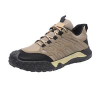 Zapatos para hombre, zapatos de senderismo al aire libre, transpirables, portátiles, seguros de trabajo, deportes, informales, senderismo, escalada, calcetines invisibles para hombre, Khaki, 39 1/3 EU