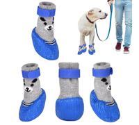 Zapatos para mascotas, botas antideslizantes para cachorros, botas transpirables para perros, protección para patas de perro con correa ajustable para carreteras calientes y nevadas