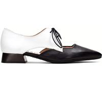 Hispanitas Zapato Plano Dali Blanco Negro para Mujer