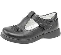 Zapatos para niña con cierre de velcro en forma de T, color negro, color Negro, talla 30 EU