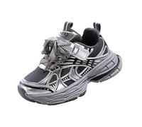 Zapatos para niño 32 Fashion All Children Sports Shoes Girls Boys Flat Sole Thick Sole Non Comfortable Casual, plata, 31 EU