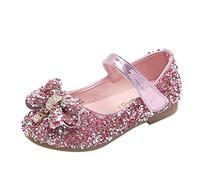 Zapatos para niños pequeños, sandalias zapatos niña princesa antideslizante lazo cristalino zapatos de bebé mujer zapatos de natación, Rosa., 2 años