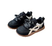 Zapatos para niños y niñas, zapatos de entrenamiento moral para niños, zapatos de tabla deportiva con suela suave, zapatos de primavera para niños y niñas, zapatos Agan, 15 m 6 años, Negro , 23 EU