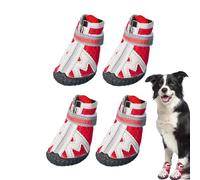 Zapatos para perro transpirables, zapatos para perro en,Protector de pata | de protección contra el calor de 4 piezas | Botas para perros de 5 tallas con de goma resistente, botas p