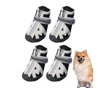 Zapatos para Perros al Aire Libre,Botas para Perros 4 Uds. de Goma | botines para perros con reflectante para caminar al aire libre, superficies de pisos dur