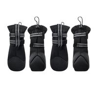 Zapatos para Perros - Almohadillas Impermeables 4 Piezas | Protector Suave para Perros De Tamaño Mediano A Grande - para Senderismo Caminata Verano Día De Lluvia Invierno Y Nieve