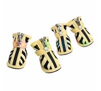 Zapatos para perros amarillos con rayas negras de DoggyDolly - Talla 5