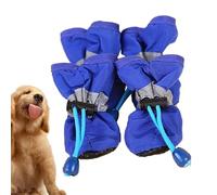 Zapatos para Perros, Botas de Lluvia para Perros y Protectores de Patas para pavimento Caliente, Botas de Lluvia para con cordón Ajustable, Protector de Pata de Perro Antideslizante Suave y tra
