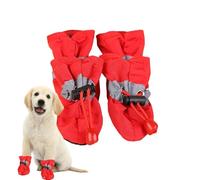 Zapatos para Perros - Botas de Lluvia para Perros y Protectores de Patas para pavimento Caliente,Botas de Lluvia para con cordón Ajustable, Protector de Pata de Perro Antideslizante Suave y tra