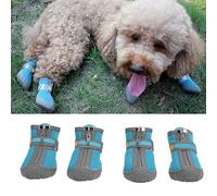 Zapatos para Perros Botas, Zapatos de Verano para Mascotas, Botas, Botines con Malla Transpirable para Exteriores, Suelas de Goma Antideslizantes Que evitan Que se rasque lamidas(#1-Lago Azul)