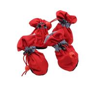 Zapatos para perros con cierre de cordón, calcetines protectores para todas las estaciones para mascotas pequeñas y grandes (4 piezas) zapatos para perros fáciles de llevar