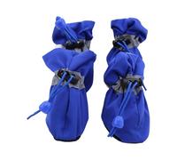 Zapatos para perros con cierre de cordón, calcetines protectores para todas las estaciones para mascotas pequeñas y grandes (4 piezas) zapatos para perros fáciles de llevar