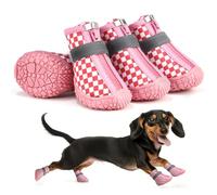 Zapatos para Perros pequeños: Botas de Perro Medianas para pavimento Caliente de Verano, día nevado de Invierno, Suelos Duros Interiores, Botas de Perro al Aire Libre y Protector de Patas para