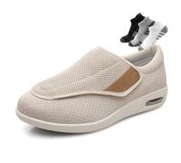 Zapatos para Pie DiabéTico,Bueno para Los Pies Hinchados Ensanchar Zapatos OrtopéDicos De RehabilitacióN(Bianco,47EU)