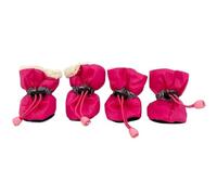 Zapatos Perro 4 Unids/set De Zapatos for Perros Pequeños Y Grandes, Botas Antideslizantes for Mascotas, Calcetines Suaves Cálidos, Suministros for Cachorros Invierno Al Aire Libre(Winter-Rose,XL-5)
