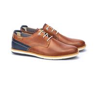 Pikolinos Bluchers de hombre en piel de color marrón con cordones. Marrón 42