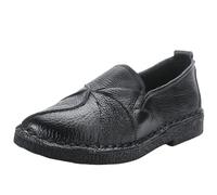 Zapatos planos antideslizantes transpirables zapatos planos suaves zapatillas deportivas antideslizantes zapatos deportivos ligeros y hebilla zapatos deportivos al aire libre, Negro , 40 EU