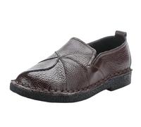 Zapatos planos antideslizantes transpirables zapatos planos suaves zapatillas deportivas antideslizantes zapatos deportivos ligeros y hebilla zapatos deportivos al aire libre, marrón, 36 EU