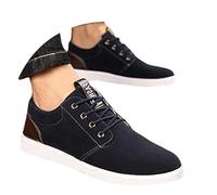 Zapatos planos casuales para hombre, zapatos de vestir retro con parte superior de gamuza, parte superior baja con cordones, zapatos ligeros y cómodos para exteriores, calzado grueso de cero caída