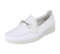Zapatos planos casuales para mujer con detalles de cadena L9355, White, 37 EU