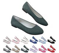 Zapatos planos de ballet para mujer, cómodos y elegantes, planos, sin cordones, clásicos, de un solo color, estilo informal, supersuaves, cómodos, para negocios y ocio, Negro y verde., 36 EU