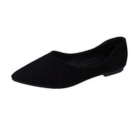 Zapatos planos de ballet para mujer, de verano, a la moda, color sólido, puntiagudos, parte inferior plana, boca poco profunda, talla grande, zapatos casuales sin cordones, zapatos plegables para