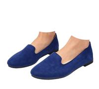 Zapatos planos de ballet para mujer, ligeros, cómodos, puntiagudos, tacones bajos, zapatos planos para playa, viajes, bailarina, caminar, tenis de vestir, Cblue, 37 EU
