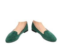 Zapatos planos de ballet para mujer, ligeros, cómodos, puntiagudos, tacones bajos, zapatos planos para playa, viajes, bailarina, caminar, tenis de vestir, Green, 36.5 EU