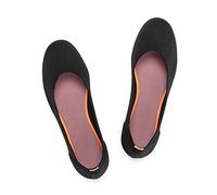 Zapatos planos de ballet para mujer, sin cordones, de punto, con punta redonda, 6 negro, 37.5 EU
