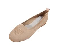 Zapatos planos de ballet para mujer, zapatos planos negros para mujer, a la moda, color sólido, malla transpirable, boca poco profunda, cómodos, planos, informales, sin cordones, zapatos casuales de