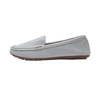 Zapatos planos de ballet plegables para mujer, color negro, estribo de pie de mamá, color sólido, parte inferior plana, zapatos casuales de bailarina para todos los días y verano, gris, 39.5 EU