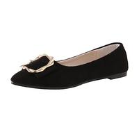 Zapatos planos de ballet plegables para mujer, zapatos de ballet negros para mujer, a la moda, informales, cómodos, suela suave, para usar con una sola palabra, zapatos de conducción plegables, uso