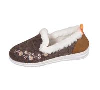 Zapatos planos de invierno de talla grande, forrados con forro polar, bordados, de caña baja y de colores. # L