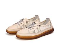 Zapatos Planos de Mujer Verano Transpirables Mocasines Casual y Simple (Beige, Numeric_36)