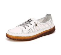 Zapatos Planos de Mujer Verano Transpirables Mocasines Casual y Simple (Blanco, Numeric_38)