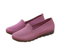 Zapatos planos de punto para mujer, ligeros, cómodos, mocasines, zapatos de mujer, zapatos informales, transpirables, de malla, zapatos de senderismo, zapatos de hub femenino para mujer de invierno