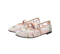 Zapatos Planos Mujer Elegantes, Zapatos Planos Mujer Vestir Ligeras, Bailarina Alpargatas Malla Transpirable Con Cordones Y Bordado Floral CóModos Y Alpargatas Manoletinas Merceditas Bailarina