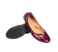 Zapatos Planos Mujer Zapatillas de Ballet Plegables, Disponibles en Tres Colores, perfectas for desplazamientos y Ocio for Adaptarse Perfectamente a Tus pies(Red,37 EU)