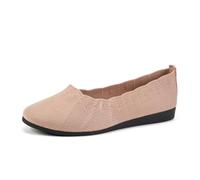 Zapatos planos para mujer, bailarina, zapatos individuales de un solo color, punta redonda, zapatos informales, transpirables, zapatos de trabajo, zapatos de ballet, zapatos de baile, Rosa., 40 EU